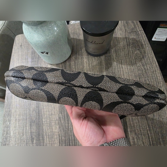 Coach Signature Large Covered Canvas Wristlet - Like New - Picture 4 of 7